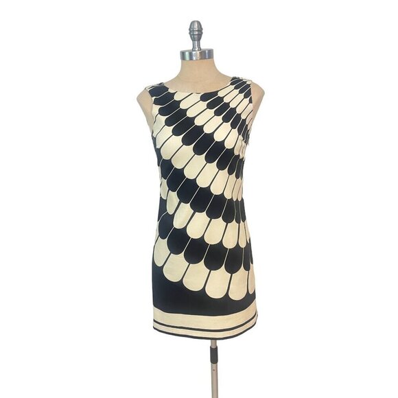 JB by Julie Brown Feather Print Morgan Mod Tunic Dress size 4 - Picture 1 of 5